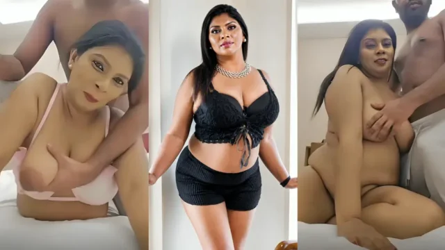Busty actress Nandana Krishnan gets her big boobs pressed and nipples pinched live on cam