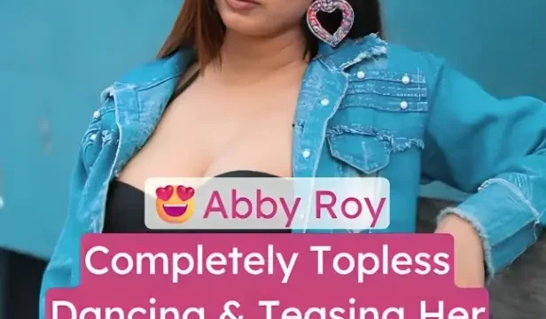 Abby Roy Completely Topless Dancing And Teasing Her Huge Naked Boobs