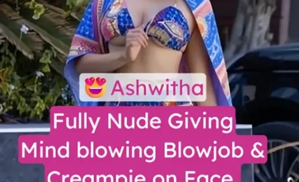 Ashwitha Nude on Bed Ready to Get Fucked Giving Mind-Blowing Blowjob and Creampie on Face