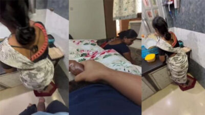 Bengaluru Bachelor Boy Flash Dick to Maid Aunty when Alone at Home
