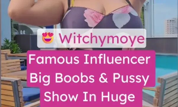 Busty Influencer Witchymoye Exposes Huge Boobs and Legs Spread for Pussy Vibrator Play