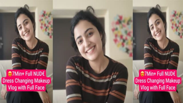 Desi GF Latest Viral Full Nude Dress Changing & Makeup Vlog MMS