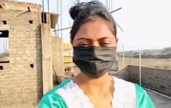 Indian Wife Stripping Dress Exposing Big Boobs and a Pussy Sex toy Outdoor