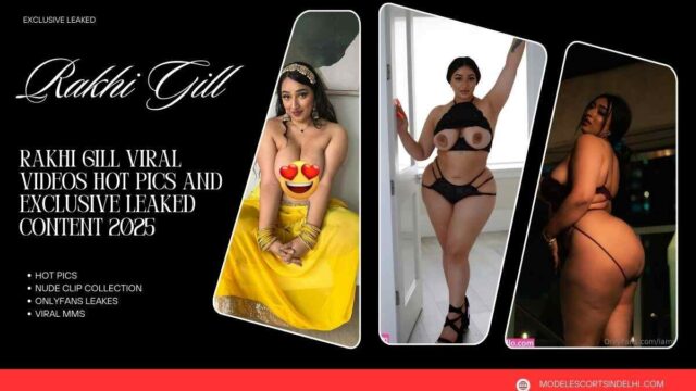 Punjabi baddie Rakhi Gill strips yellow saree for Onlyfans nude pics