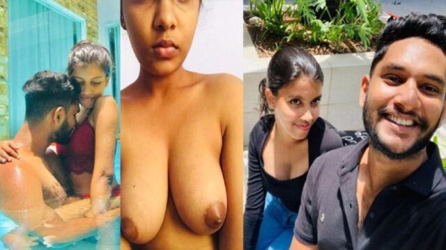Tamil NRI Mallu Wife Nude Fucking Pussy with Big Dick Lover in Swimming pool MMS