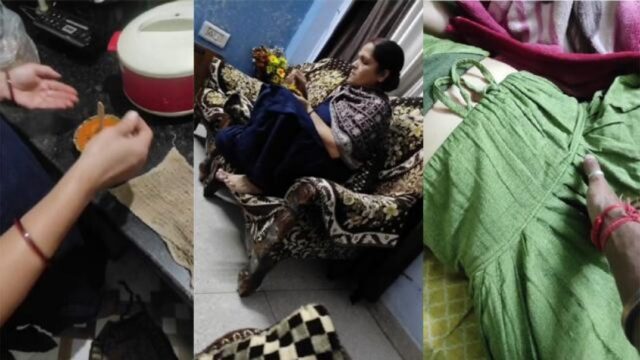 Tamilnadu Horny Son Groping his mom boobs while she is sleeping Incest Family MMS
