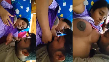 Horny Village Bhabhi Sex Video as Devar Sucks Her Huge Tits